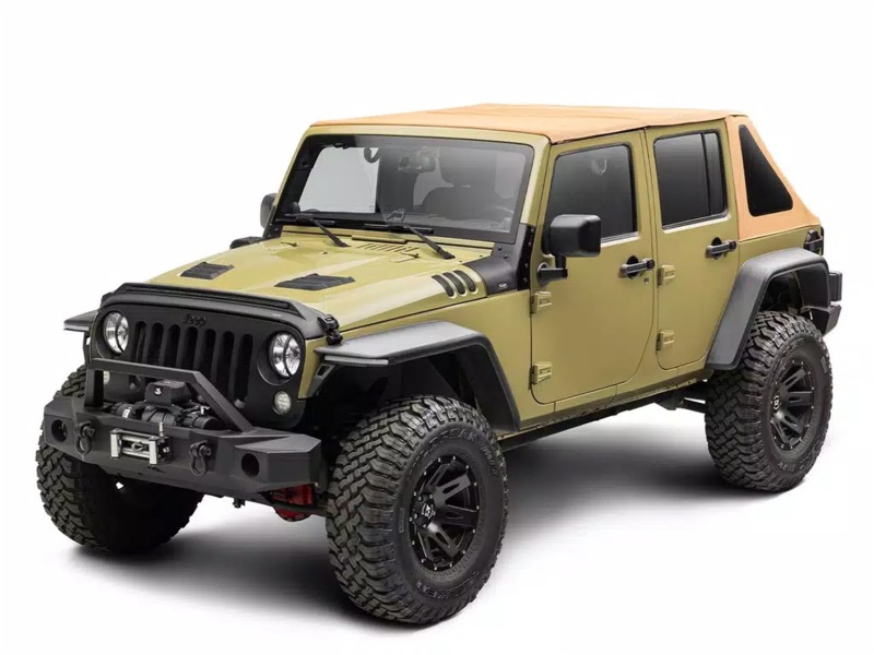 Jeep Wrangler JK Soft Top - Rugged Ridge - Voyager Fastback Frameless - Tan - `07-`18