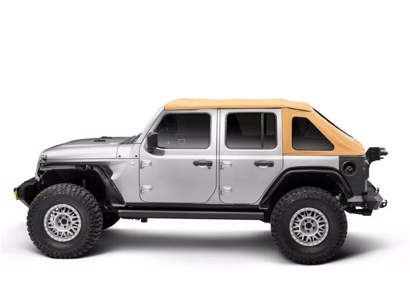 Jeep Wrangler JK Soft Top - Rugged Ridge - Voyager Fastback Frameless - Tan - `18-`25