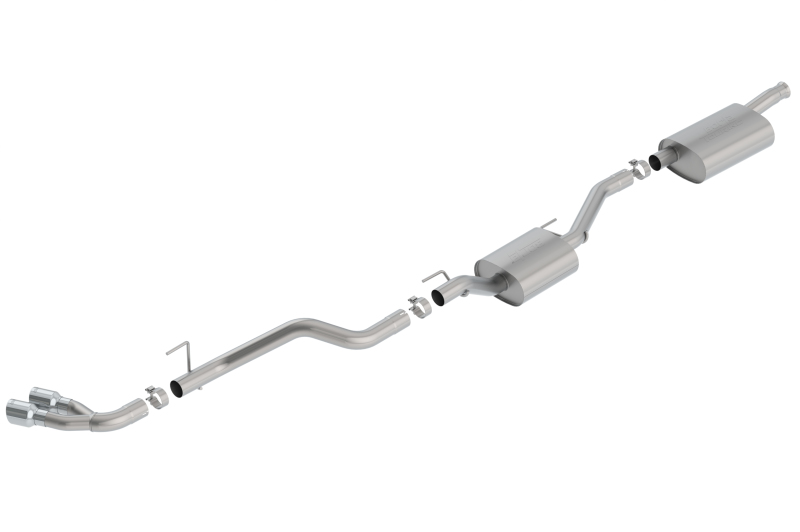 Jeep Gladiator Performance Exhaust - Borla - Cat Back Touring, Dual Side with Chrome Tips - Chrome - 3.6L - `20-`23