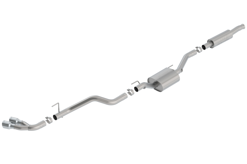 Jeep Gladiator Performance Exhaust - Dual Side - Borla - S-Type Cat Back w/ Chrome Tips - 3.6L V6 - `20-`23