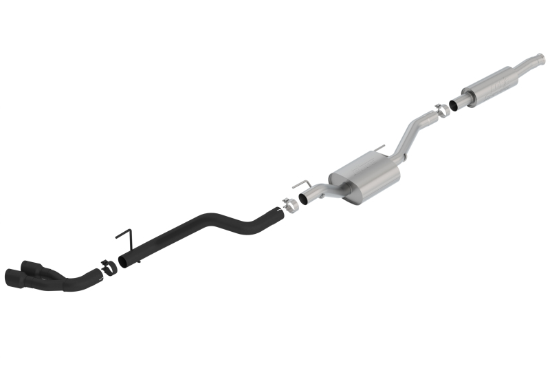 Jeep Gladiator Performance Exhaust - Dual Side - Borla - S-Type Cat Back - Black - 3.6L - `20-`23