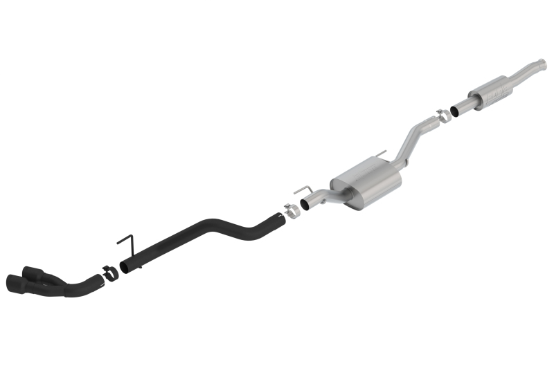 Jeep Gladiator Performance Exhaust - Dual Side - Borla - ATAK Cat Back - Black - 3.6L - `20-`23
