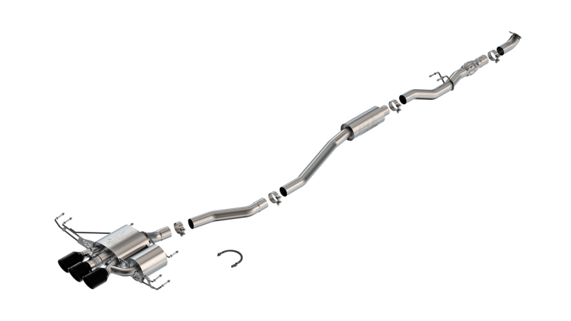 Honda Civic Performance Exhaust - Borla - Cat Back ATAK - Ceramic Black - 2.0L Turbo - `23-`24