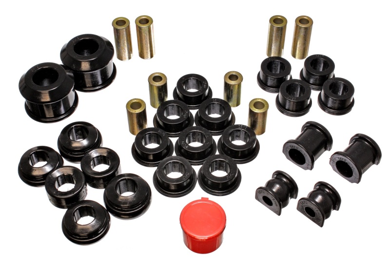 Honda Civic Suspension Bushing Kit - Front + Rear - Energy Suspension - Hyper-Flex Master Bushing Set - Black - `02-`05