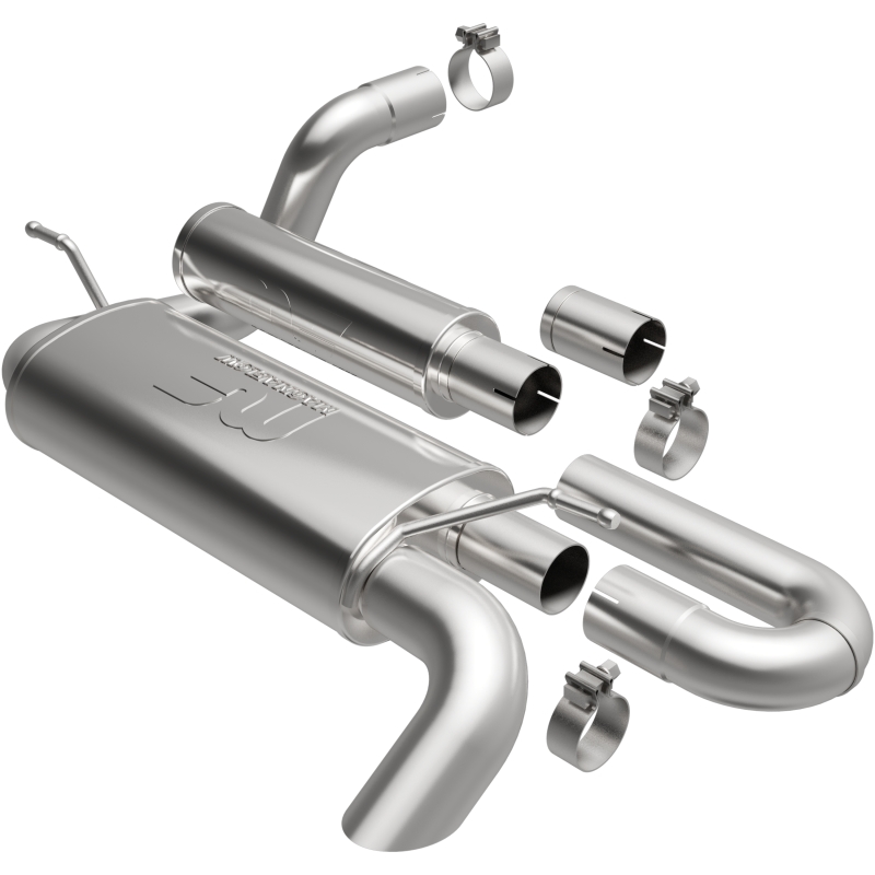 Jeep Wrangler JL Axle Back Exhaust - Rear - Magnaflow - Overland Series - Stainless - `18-`24