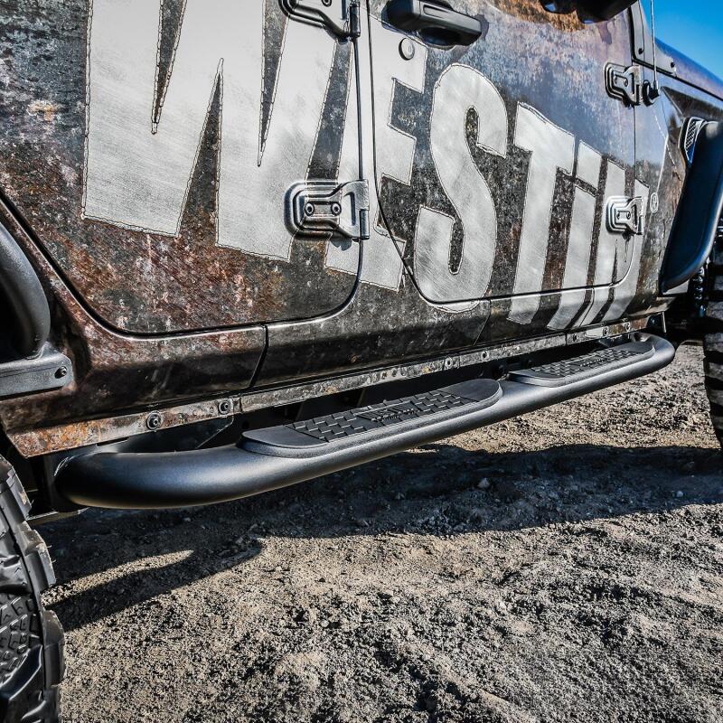 Jeep Wrangler JL Nerf Step Bars - Westin - Platinum 4 Oval - Black - `18-`22