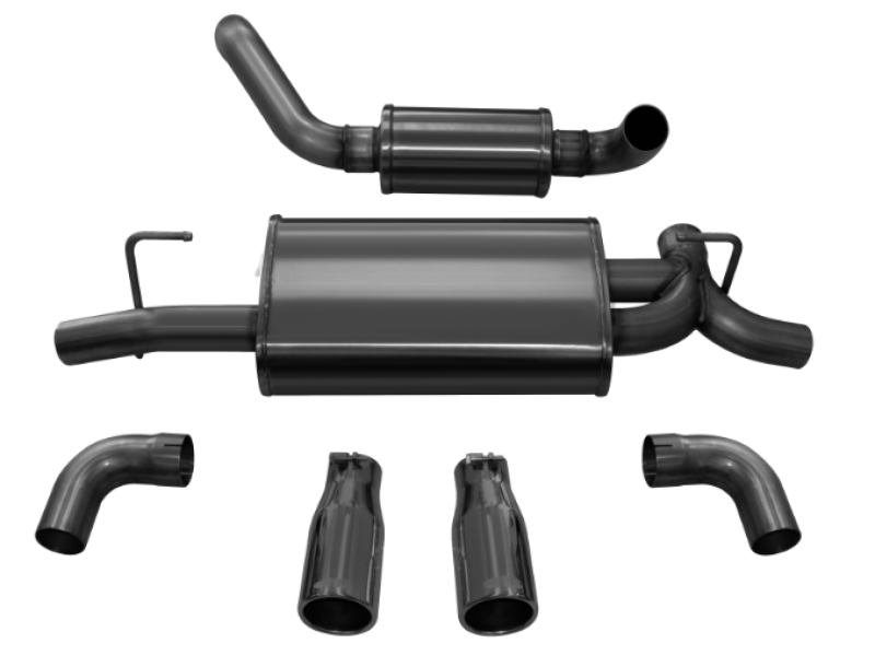 Jeep Wrangler JL Axle-Back Exhaust - Rear - CORSA Performance - Touring - Black - `18-`24