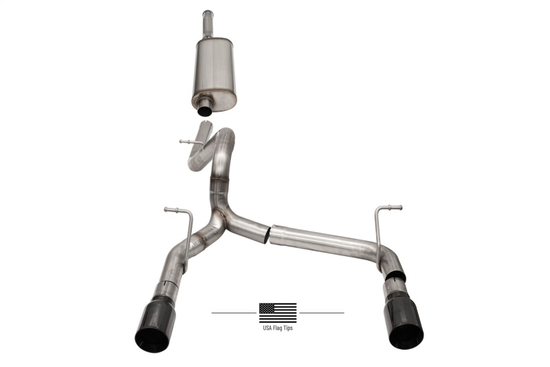 Jeep Wrangler JL Cat-Back Exhaust - Rear - CORSA Performance - Sport - Black - 3.6L - `18-`24