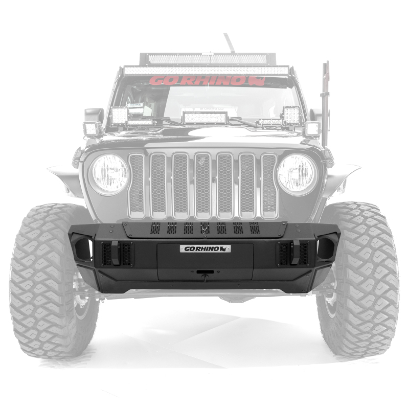 Jeep Gladiator Bumper - Front - Go Rhino - Trailline Front Stubby - Black