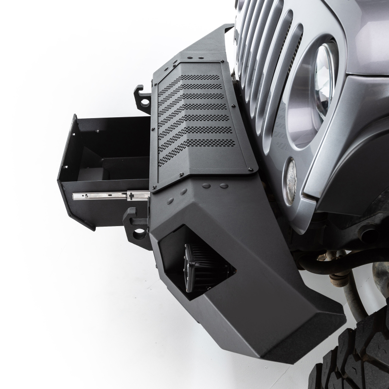 Jeep Gladiator Bumper - Front - Go Rhino - Trailline Winch Ready Front Straight - Black - `07-`20