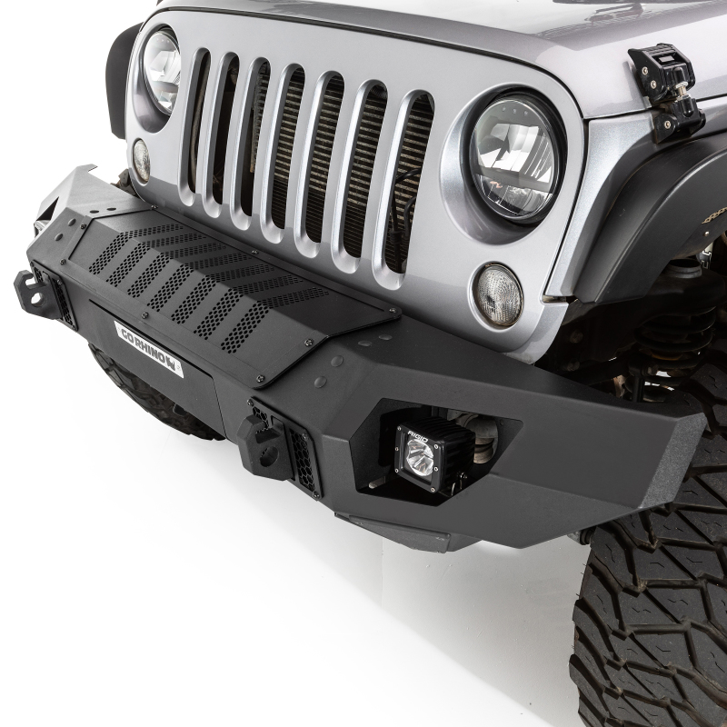 Jeep Gladiator Bumper - Front - Go Rhino - Trailline Winch Ready Front Straight - Black - `07-`20