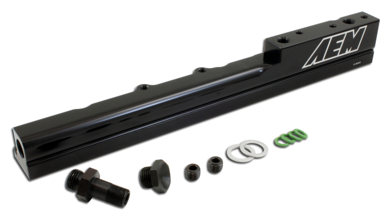Honda Civic Fuel Rail - AEM - Si - Black - B16A2 and B16A3 - `99-`00