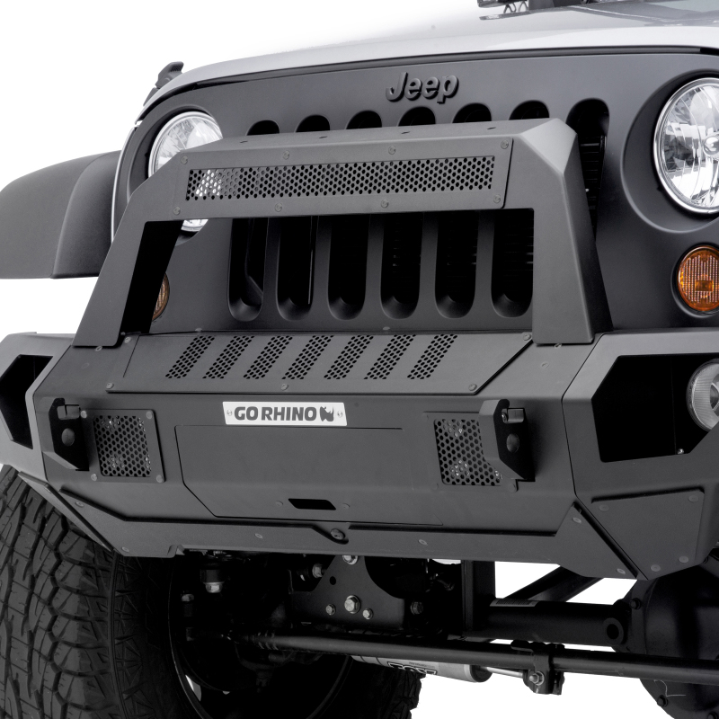 Jeep Gladiator Trailline Bumper - Go Rhino - Traliline 10 Light Mount Bar - Textured Black