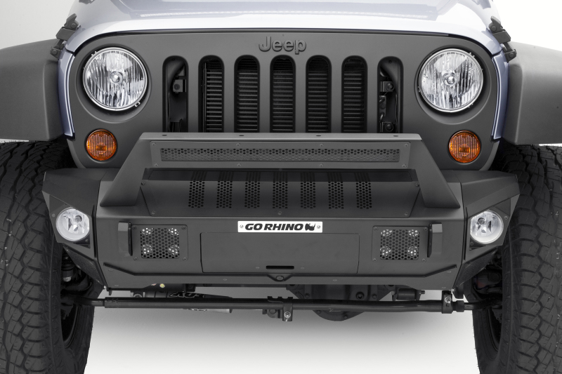 Jeep Gladiator Bumper - Go Rhino - Trailline 20 Light Mount Bar - Textured Black - `07-`20