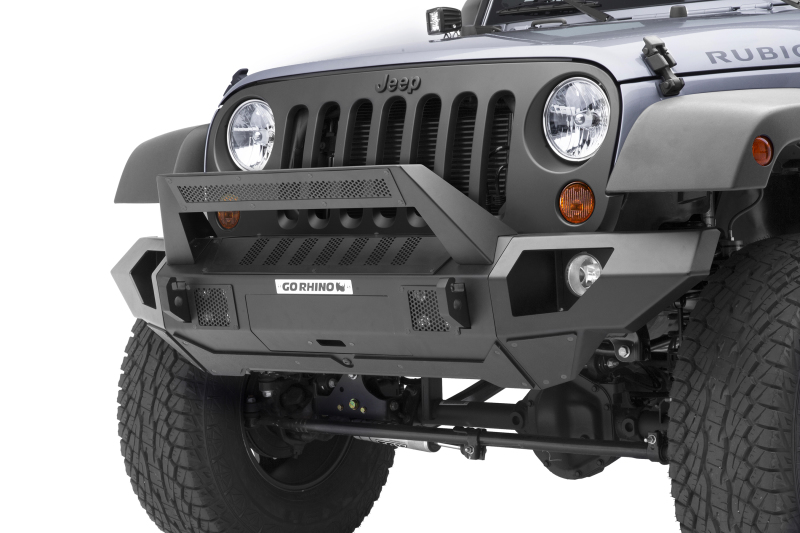 Jeep Gladiator Bumper - Go Rhino - Trailline 20 Light Mount Bar - Textured Black - `07-`20