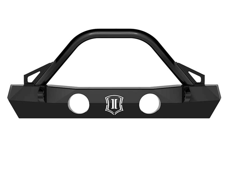 Jeep Gladiator Bumper - Front - ICON - Pro Series with Bar/Tabs - Semi-gloss black - 2020