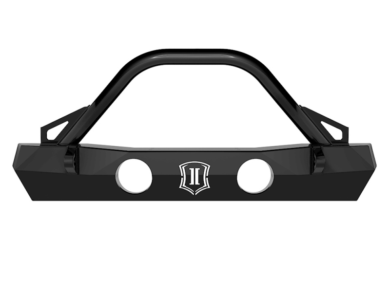 Jeep Gladiator Bumper - Front - ICON - Pro Series with Bar/Tabs - Semi-gloss black - 2020