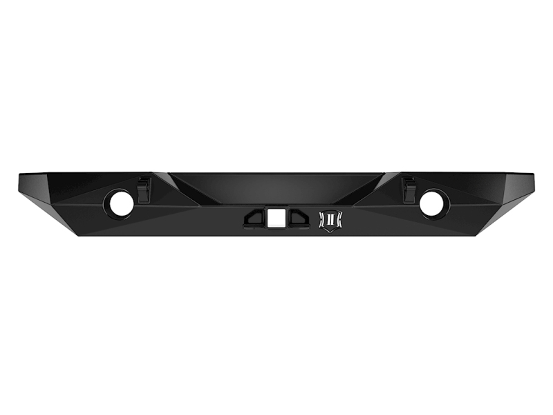 Jeep Wrangler JK Pro Series 2 Rear Bumper - Rear - ICON - with Hitch/Tabs - Black - `07-`18
