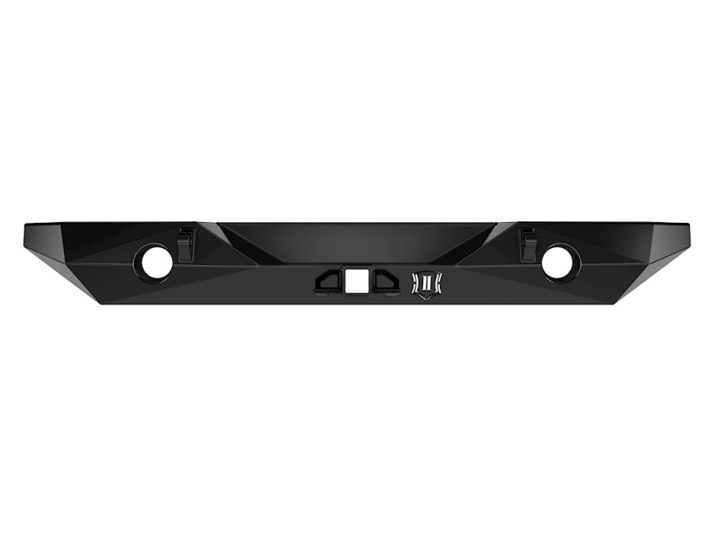 Jeep Wrangler JK Pro Series 2 Rear Bumper - Rear - ICON - with Hitch/Tabs - Black - `07-`18