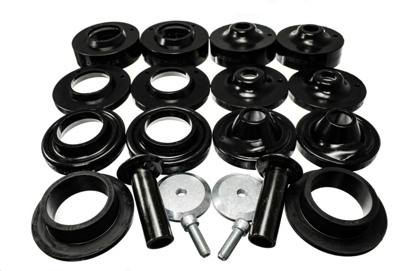 Jeep Wrangler JL Spring Isolators - Energy Suspension - Rock-Flex 2in Adjustable Coil Spacer Set - Black - 2018