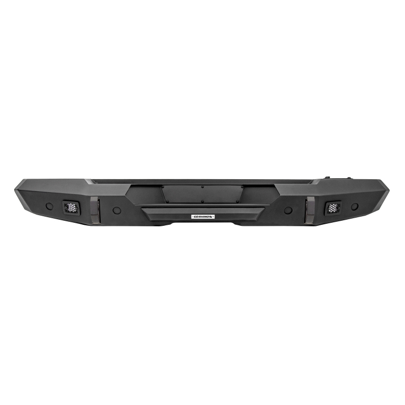 Jeep Wrangler JL Trailline Rear Straight Bumper - Rear - Go Rhino - Textured Black Finish - Black - `18-`20