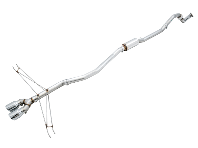 Honda Civic Performance Exhaust - Rear - AWE Tuning - Cat-Back Track Edition - Chrome Silver - 2016