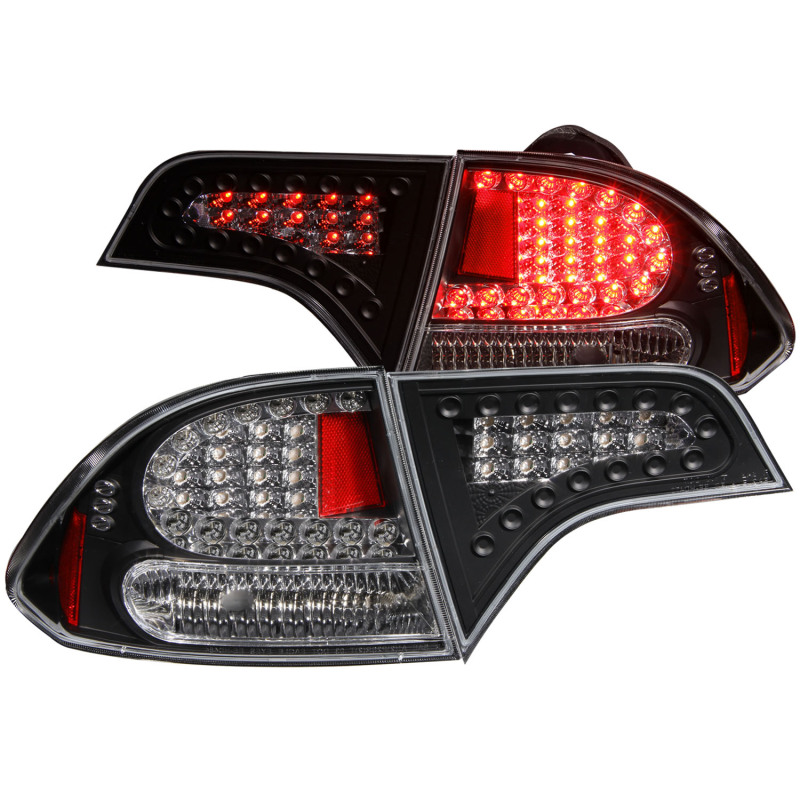Honda Civic LED Taillights - ANZO - Black - `06-`11