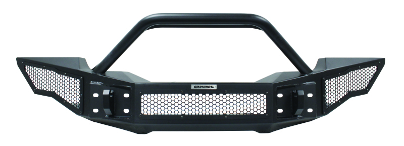 Jeep Gladiator Bumper - Front - Go Rhino - Rockline Full Width w/ Overrider - Textured Black - `07-`20