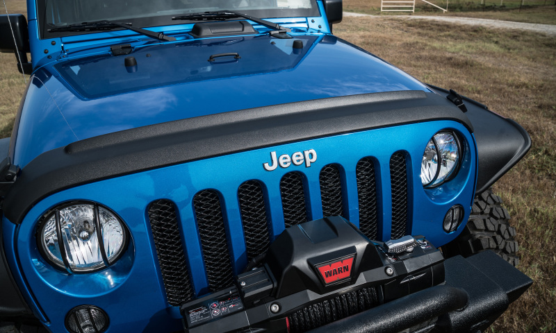 Jeep Wrangler JK Hood Deflector - AVS - Aeroskin II Shield - Black - `07-`18