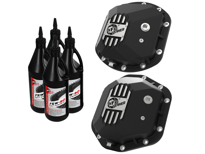 Jeep Wrangler JK Diff. Covers - Front & Rear - aFe - Street Series - Black - `07-`11