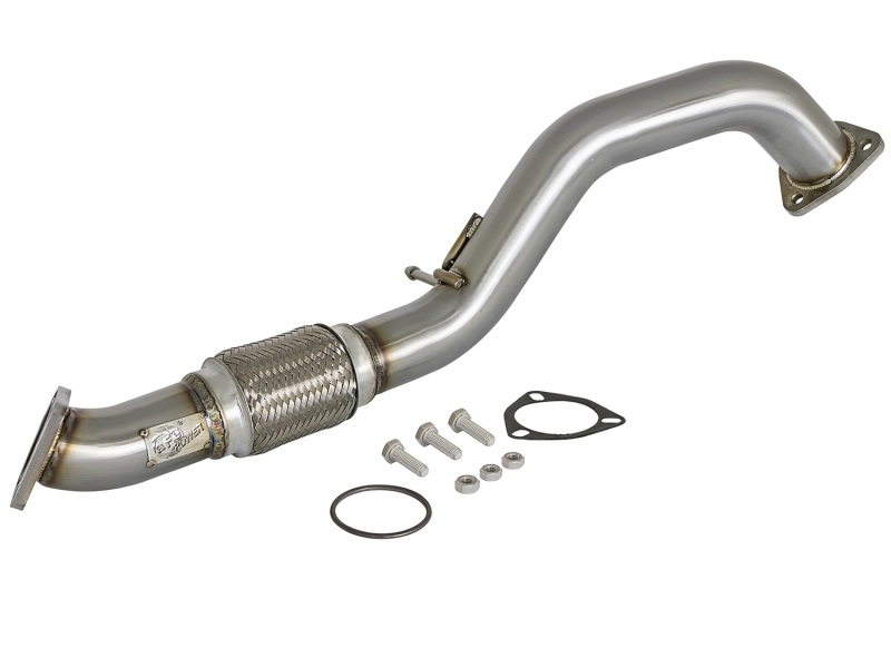 Honda Civic Performance Exhaust - Rear - aFe - Elite Twisted Steel 2.5in Rear Down-Pipe Mid-Pipe - 1.5L - `16-`17