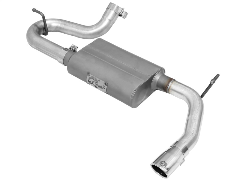 Jeep Wrangler JK Axle-Back Exhaust - aFe - Scorpion 2-1/2in Alum Steel - Polished - V6-3.6/3.8L - `07-`18