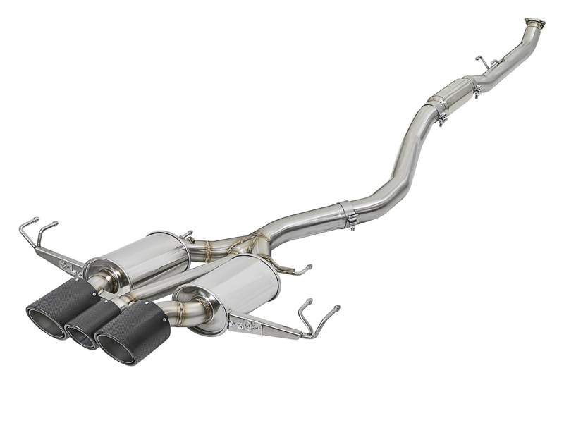 Honda Civic Performance Exhaust - Dual-Exit - aFe - Takeda Cat Back w/ Carbon Fiber Tips - L4-2.0L (t) - `17-`21