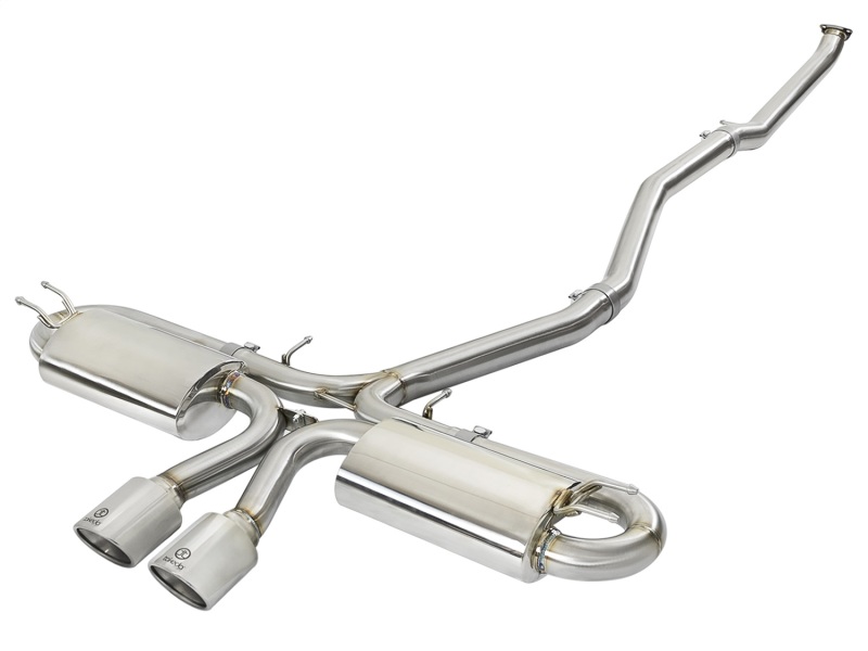 Honda Civic Performance Exhaust - Rear - aFe - Takeda Cat Back - Polished - 1.5L - `17-`20
