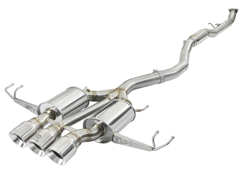 Honda Civic Performance Exhaust - aFe - Takeda 3in 304 SS Cat-Back Exhaust w/ Tri-Polished Tips - Tri-Polished - L4 2.0L (t) - `17-`21