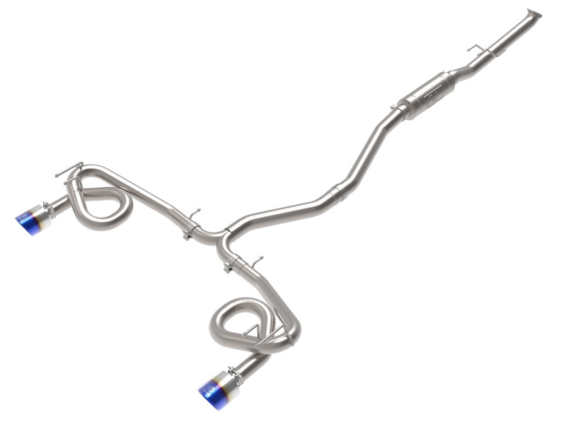 Honda Civic Performance Exhaust - aFe - Takeda Cat-Back - Blue Flame - 1.5L - `22-`23