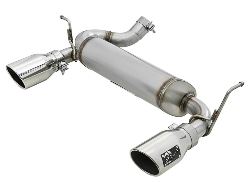 Jeep Wrangler JK Axle-Back Exhaust - Rear - aFe - Rebel Series 2.5in 409 SS - Polished - 3.6L/3.8L - `07-`18