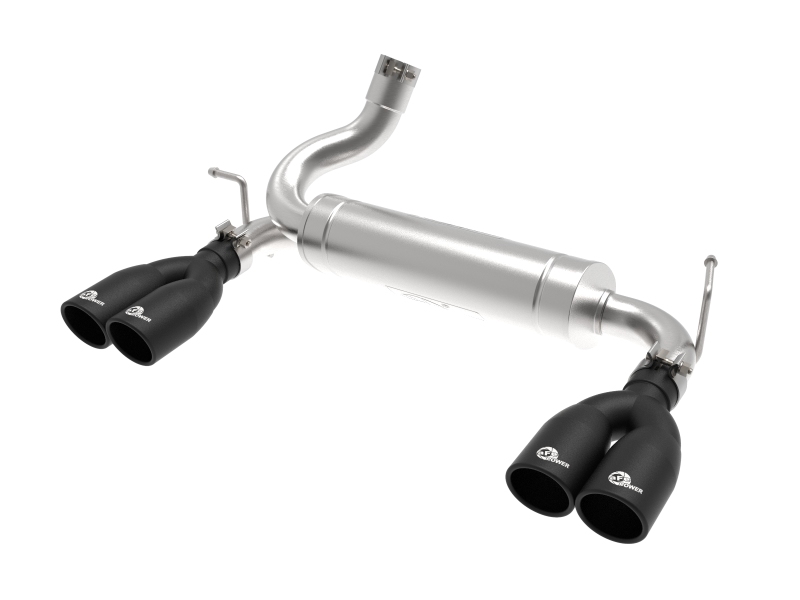 Jeep Wrangler JK Axle-Back Exhaust System - aFe - Rebel Series - Black - V6-3.6L/3.8L - `07-`18