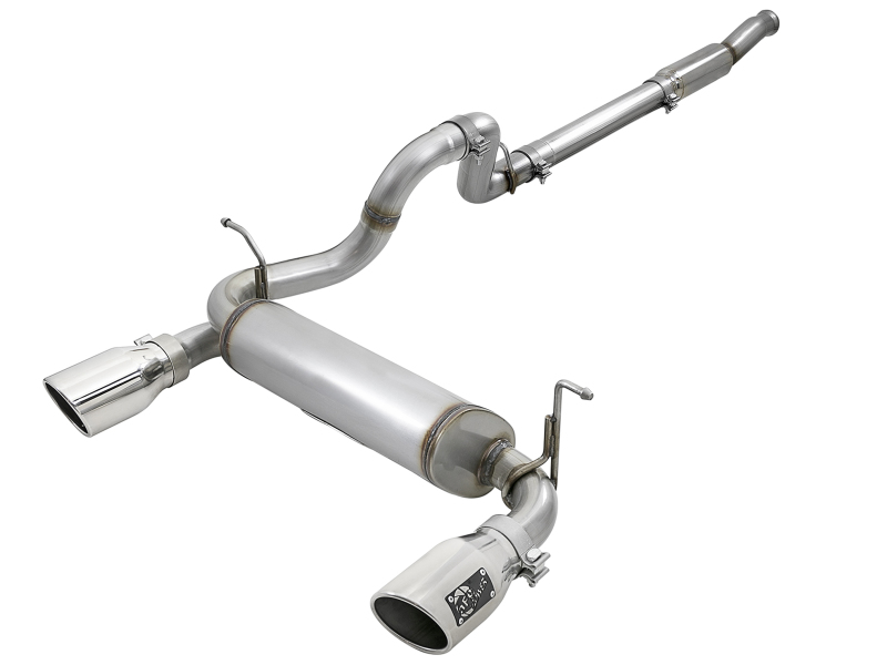 Jeep Wrangler JL Cat-Back Exhaust - aFe - Rebel Series - Polished - 2.0L (t) - `18-`24