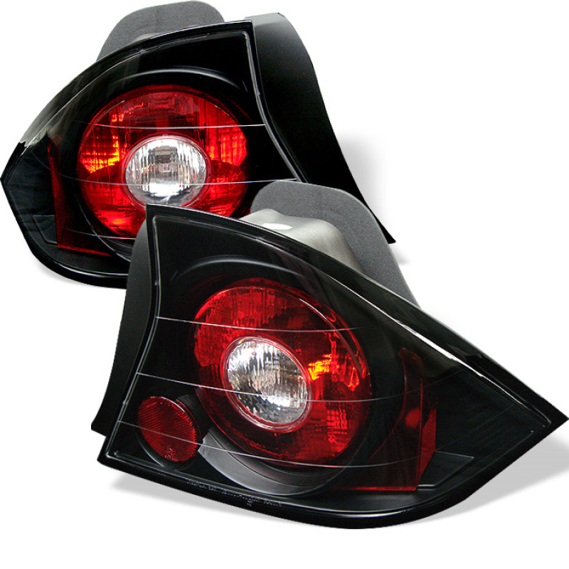 Honda Civic Euro Tail Lights - SPYDER - Euro Style - Black - `01-`03