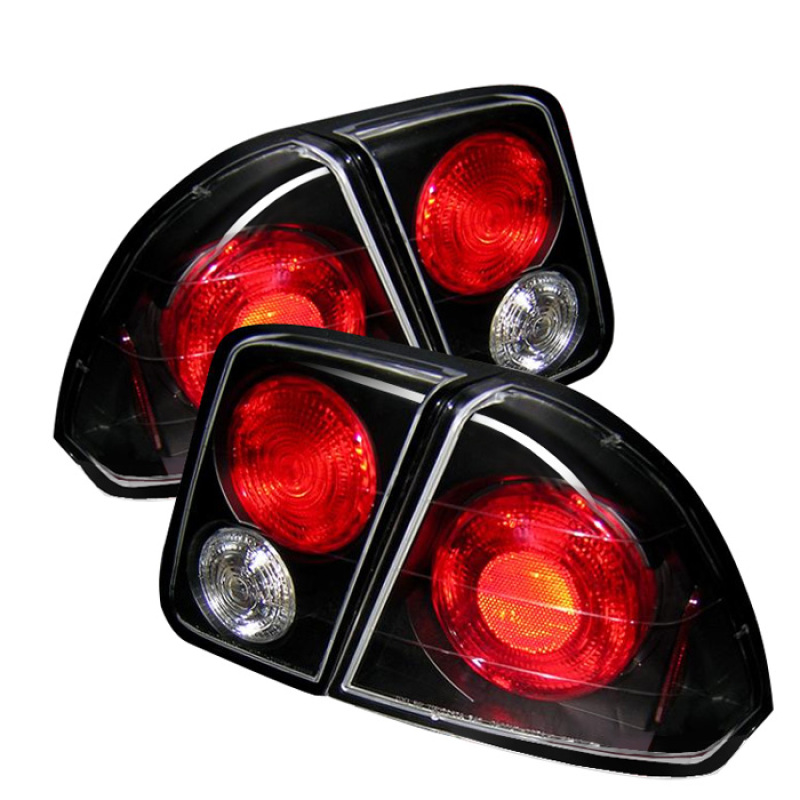 Honda Civic Tail Lights - SPYDER - Euro Style - Black - `01-`05