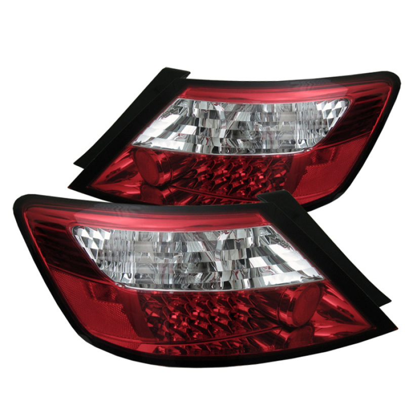 Honda Civic LED Tail Lights - SPYDER - Red/Clear - `06-`08