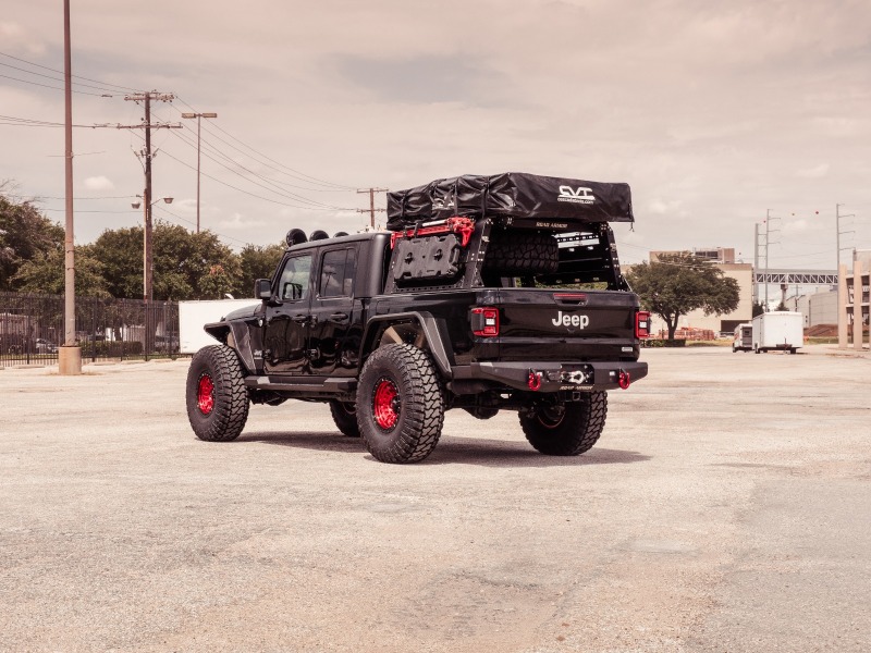 Jeep Gladiator Rear Bumper - Road Armor - Stealth, for 9500lb Remote Winch - Tex Blk - 2020+