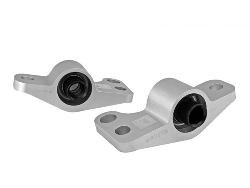 Honda Civic Spherical Bushings - Front - Skunk2 Racing - Spherical Bearing Compliance Bracket - Clear - `96-`00