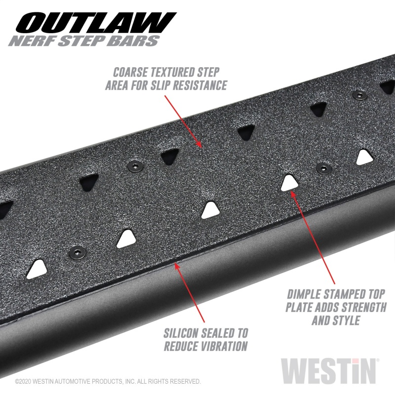 Jeep Gladiator Nerf Bars - Westin - Outlaw - Textured Black - `20-`23