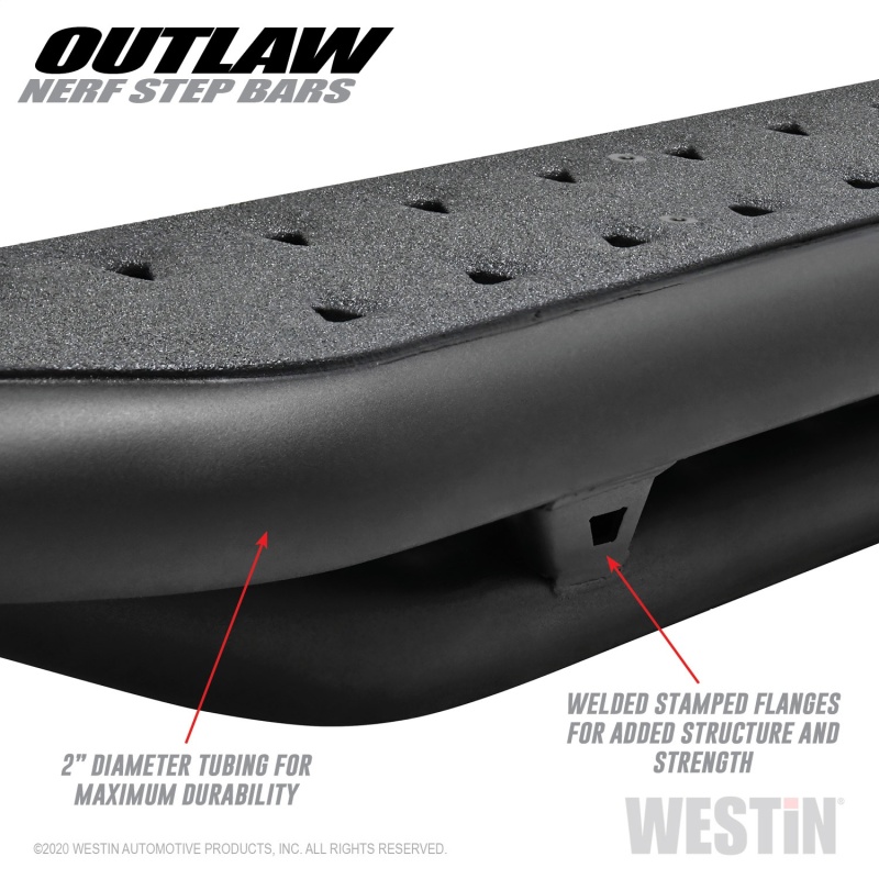 Jeep Gladiator Nerf Bars - Westin - Outlaw - Textured Black - `20-`23
