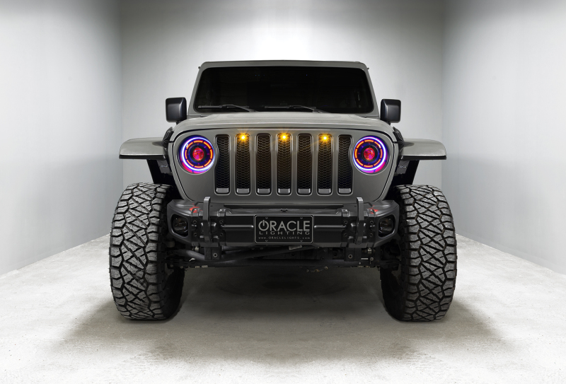 Jeep Gladiator Headlight Assemblies - ORACLE Lighting - Oculus Bi-LED Projector - ColorSHIFT