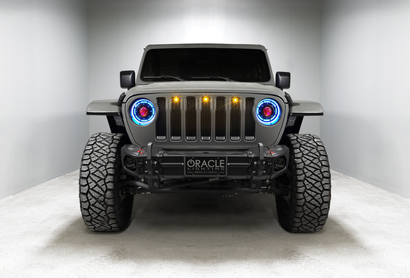 Jeep Gladiator Headlight Assemblies - ORACLE Lighting - Oculus Bi-LED Projector - ColorSHIFT