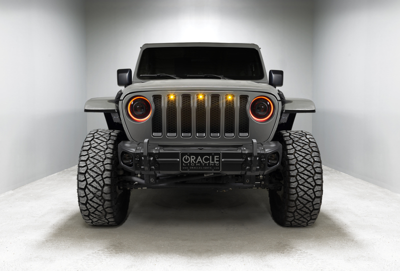 Jeep Gladiator Headlight Assemblies - ORACLE Lighting - Oculus Bi-LED Projector - ColorSHIFT