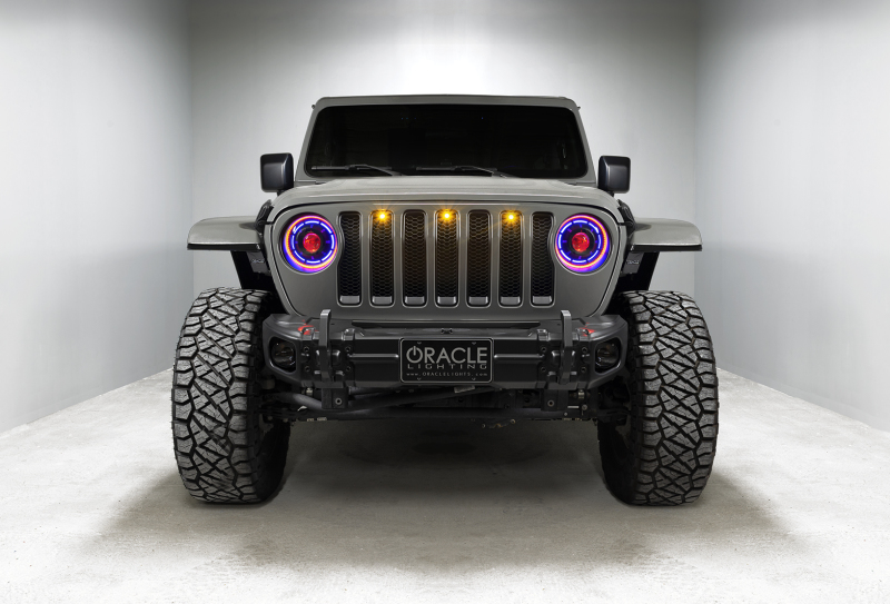 Jeep Gladiator Headlight Assemblies - ORACLE Lighting - Oculus Bi-LED Projector - ColorSHIFT